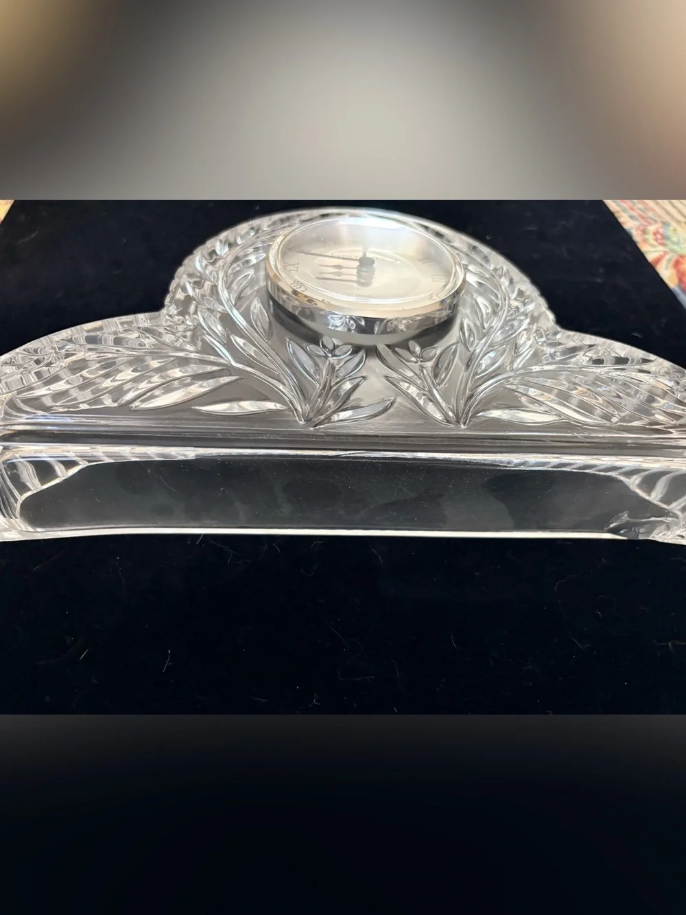 Princess House Crystal Faceted Mantel Clock - Clear